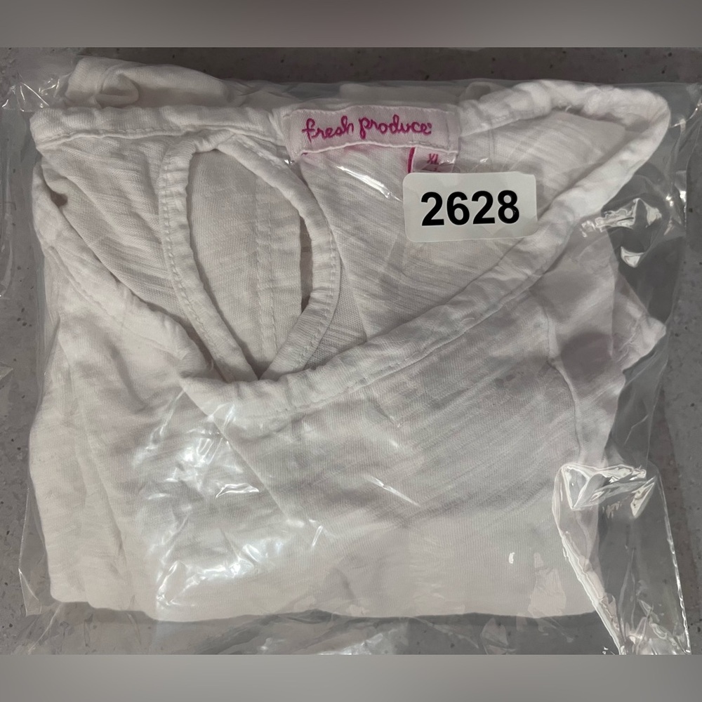 Fresh Produce Dress XL Women’s White A Line Pucker Cotton Fabric Summer Coastal - Picture 8 of 10